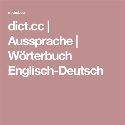 www.dict.cc|Wörterbuch Englisch